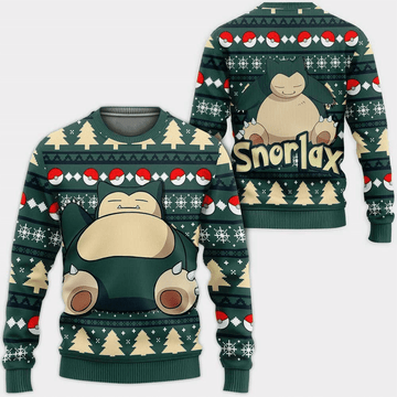 Pokemon Anime Snorlax 42 Ugly Sweater, Pokemon Anime Gift Fan Ugly Sweater