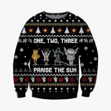 One Two Three Praise The Sun Ugly Sweater, One Two Three Praise The Sun Christmas Shirt