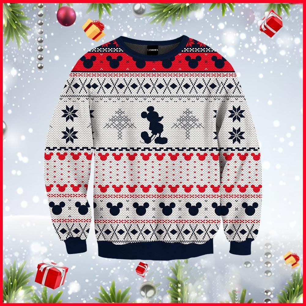 Mickey Mouse Ugly Sweater, Christmas Gift,  Disney Mickey Mouse Ugly Christmas Movie
