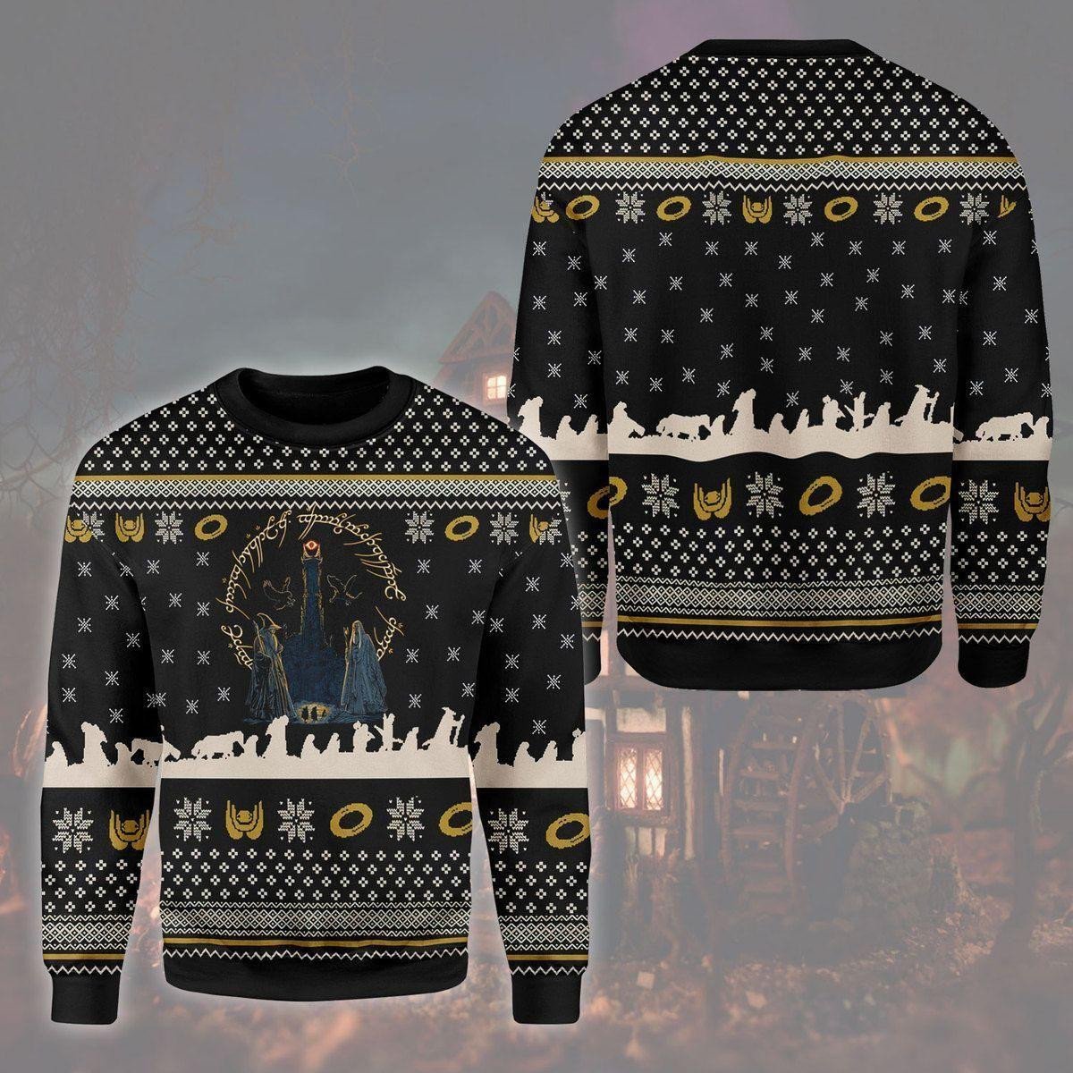 Lotr Two Towers Ugly Sweater, Christmas Gift, Lotr Two Towers Ugly Christmas Sweater
