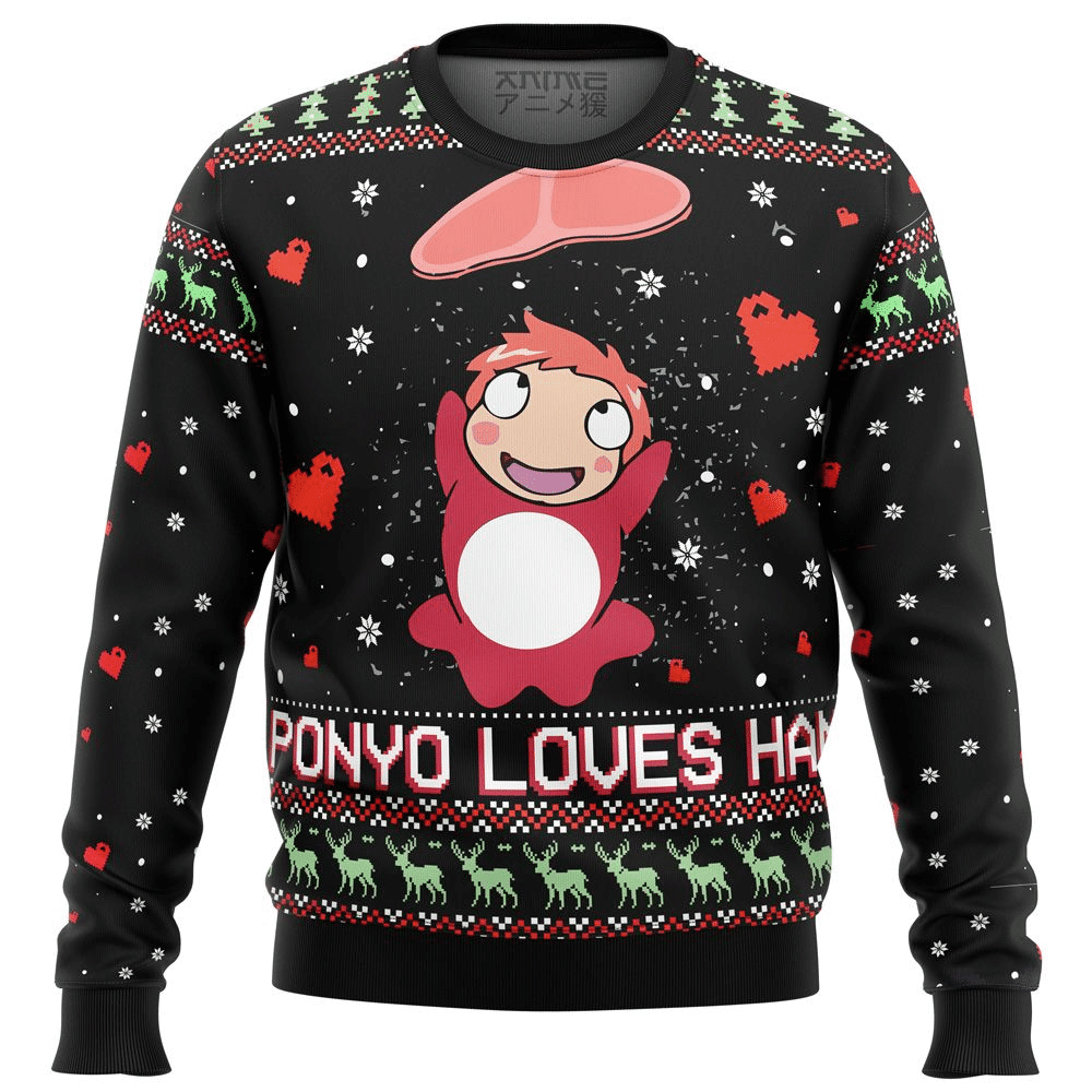 Ponyo Ghibli Miyazaki 1 Ugly Sweater Gifts, Ponyo Ghibli Miyazaki Gift Fan Ugly Sweater