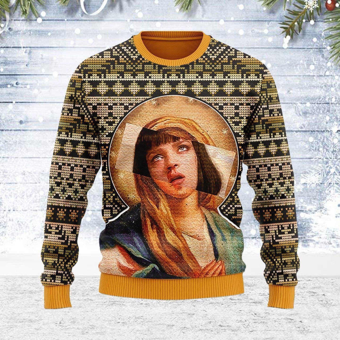 Mia Wallace Meme Ugly Sweater, Mia Wallace Meme Christmas Sweater, Funny Mia Wallace Gift, Mia Wallace Meme Shirt