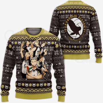 Haikyuu Anime Fukurodani Academy 5 Ugly Sweater Gifts, Haikyuu Anime Gift Fan Ugly Sweater