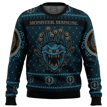 Dungeons &amp; Dragons Monster Manual Ugly Sweater Gifts, Dungeons &amp; Dragons Monster Manualgift Fan Ugly Sweater