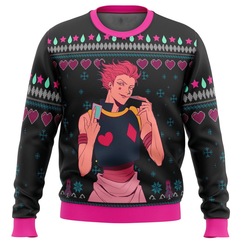 Hunter X Hunter Anime Hisoka 1 Ugly Sweater Gifts, Hunter X Hunter Anime Gift Fan Ugly Sweater