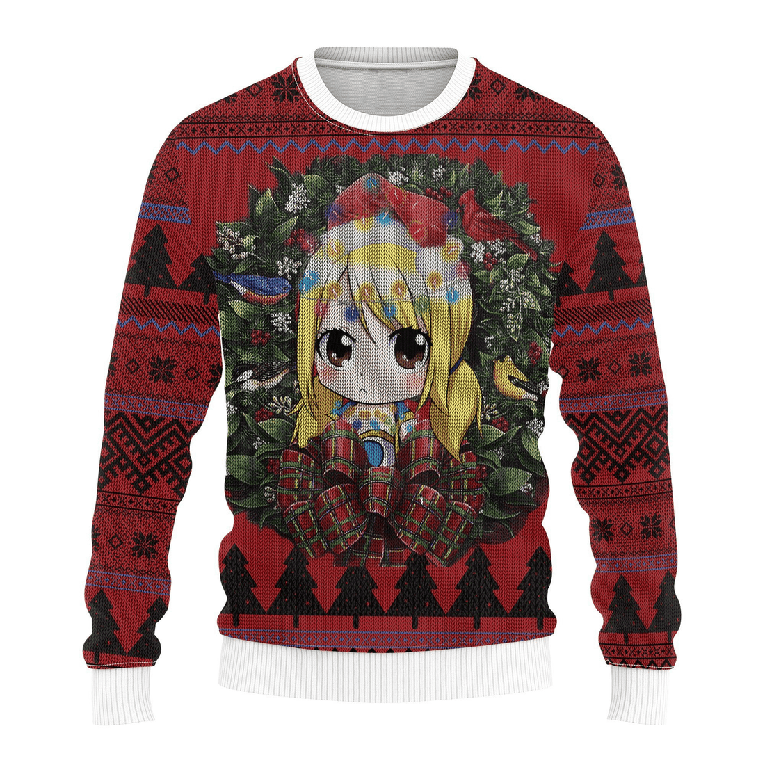 Fairy Tail Anime Chibi Lucy 17 Ugly Sweater Gifts, Fairy Tail Anime Gift Fan Ugly Sweater