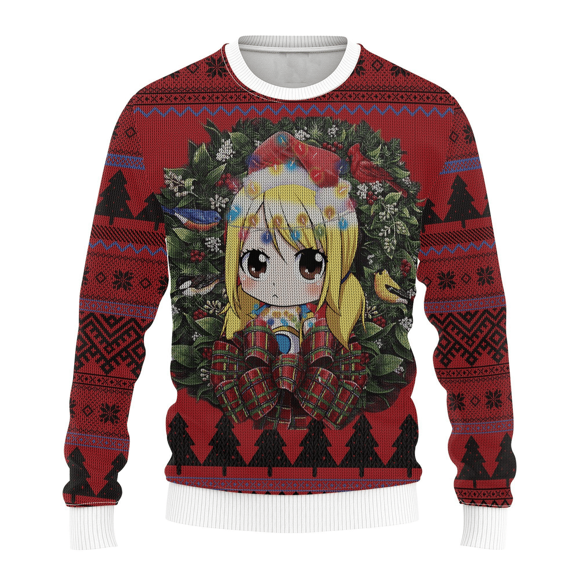 Fairy Tail Anime Chibi Lucy 17 Ugly Sweater Gifts, Fairy Tail Anime Gift Fan Ugly Sweater