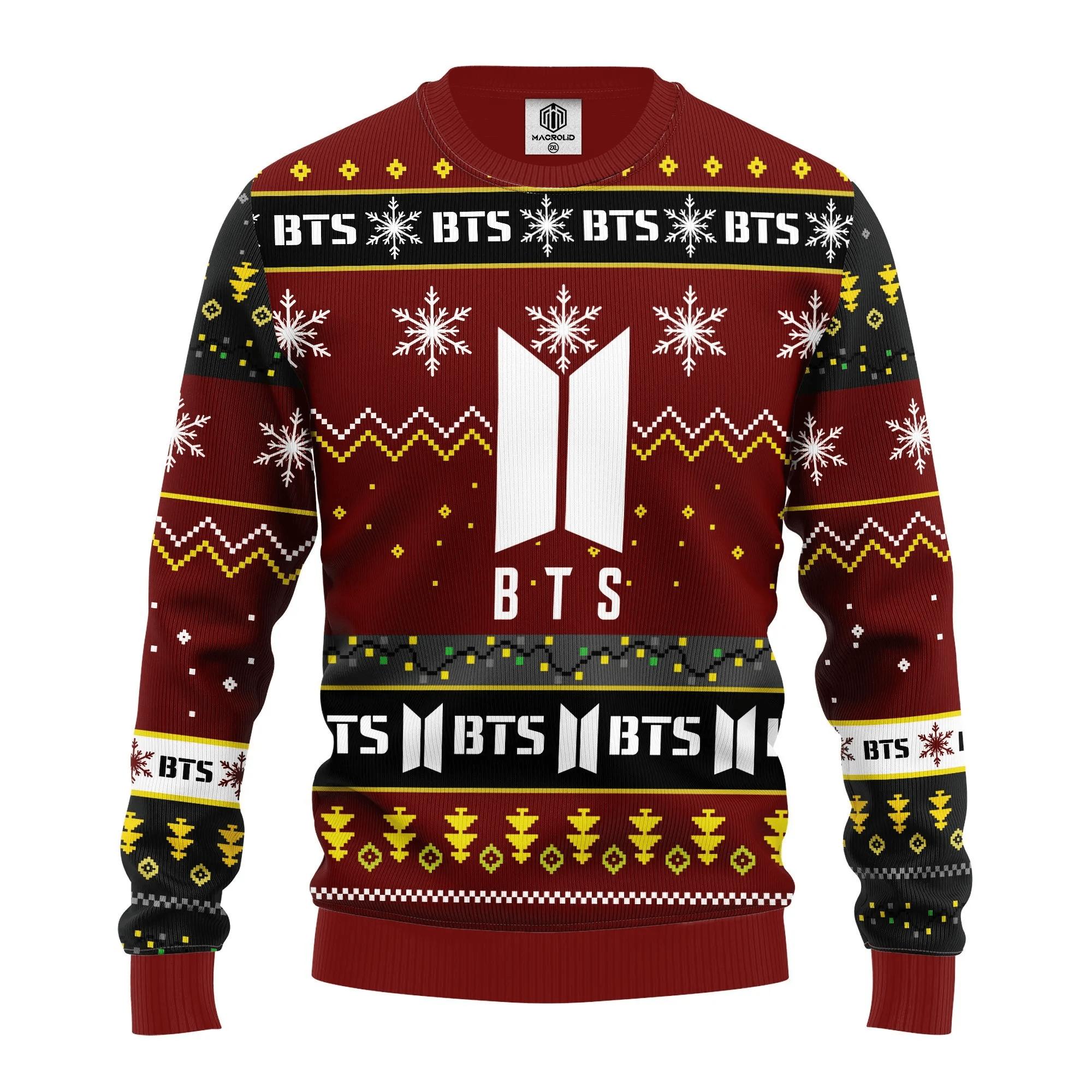 Bts Music Band Merry Xmas Gift, Bts Band Logo Ugly Christmas Sweater 332