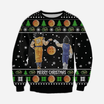 Dragon Ball Anime Mery Christmas 5 Ugly Sweater, Dragon Ball Anime Gift Fan Ugly Sweater
