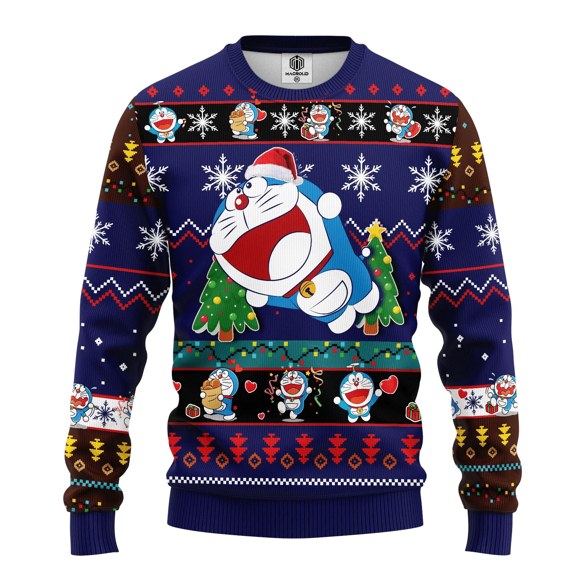 Funny Doreamon Xmas Ugly Christmas Sweater 307