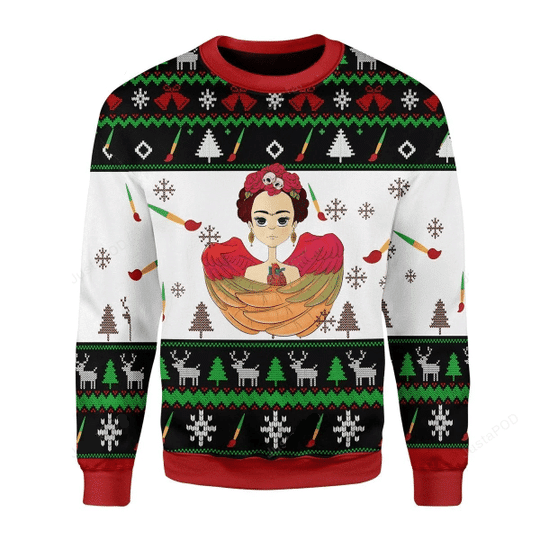 Frida Kahlo Ugly Sweater, Frida Kahlo Christmas Gift, Frida Kahlo Shirt