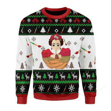 Frida Kahlo Ugly Sweater, Frida Kahlo Christmas Gift, Frida Kahlo Shirt