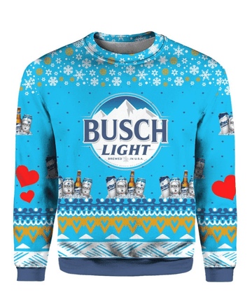 Busch Light Beer 7 Ugly Sweater Gifts, Busch Beer Gift Fan Ugly Sweater
