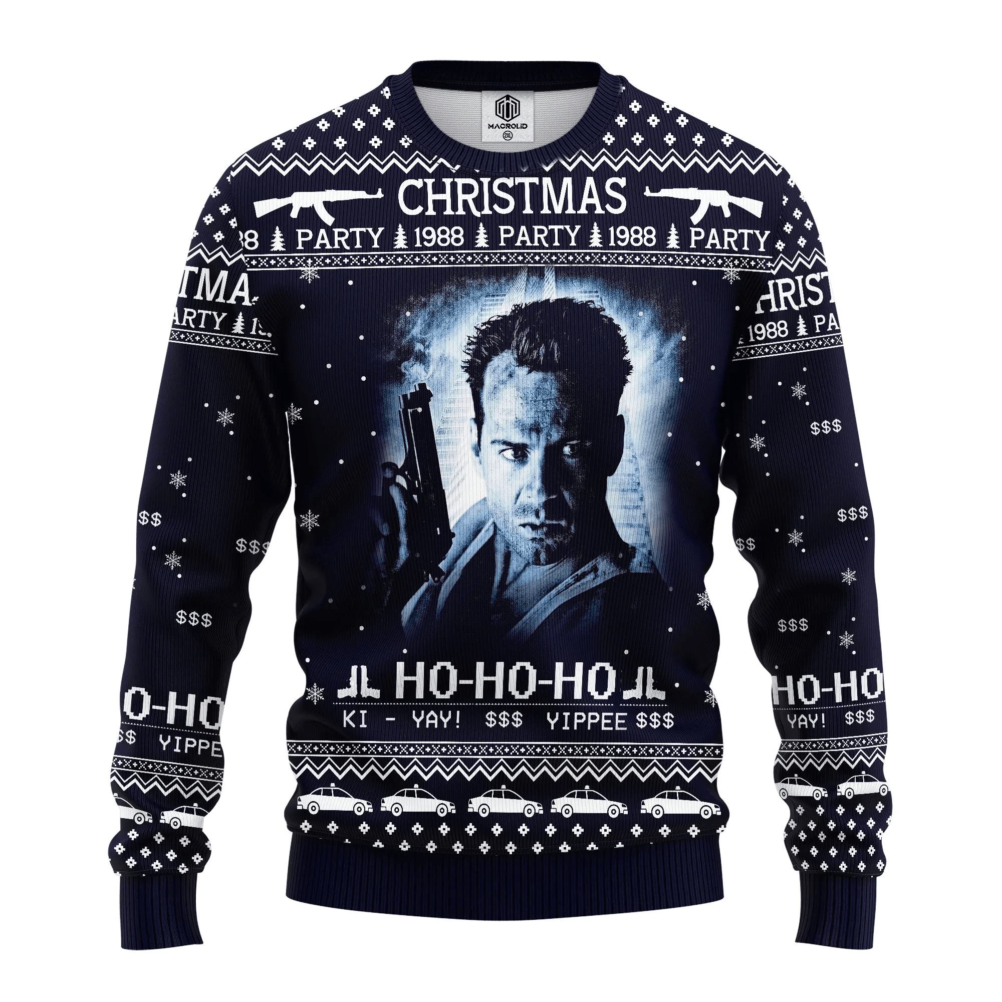 Die Hard Christmas Party 1988 Ugly Christmas Sweater 305