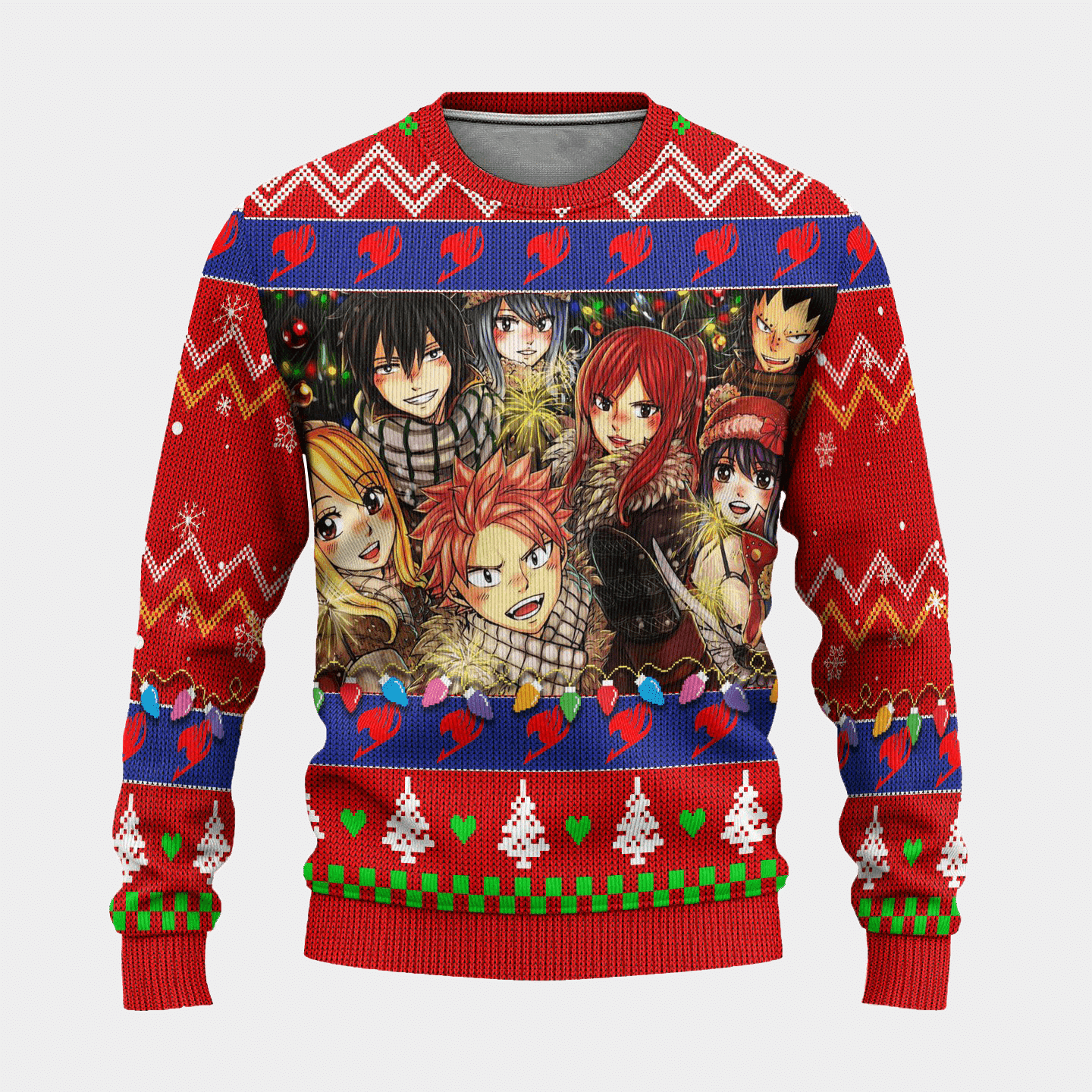 Fairy Tail Anime Christmas 8 Ugly Sweater Gifts, Fairy Tail Anime Gift Fan Ugly Sweater