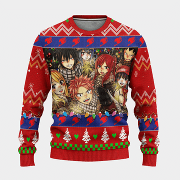 Fairy Tail Anime Christmas 8 Ugly Sweater Gifts, Fairy Tail Anime Gift Fan Ugly Sweater