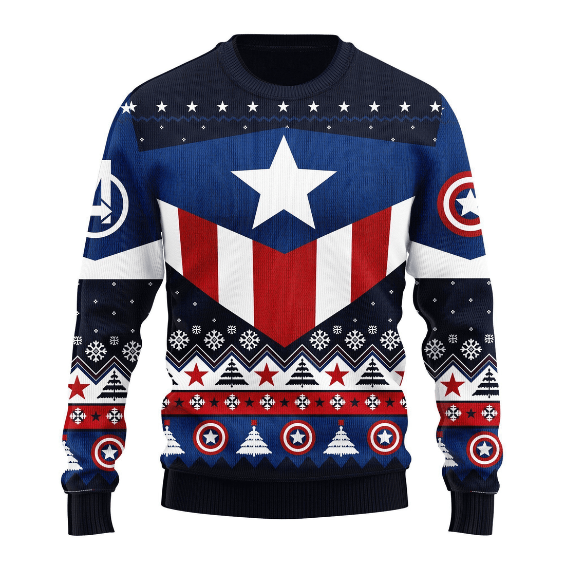 Captain America 1 Ugly Sweater Gifts, Captain America Gift Fan Ugly Sweater