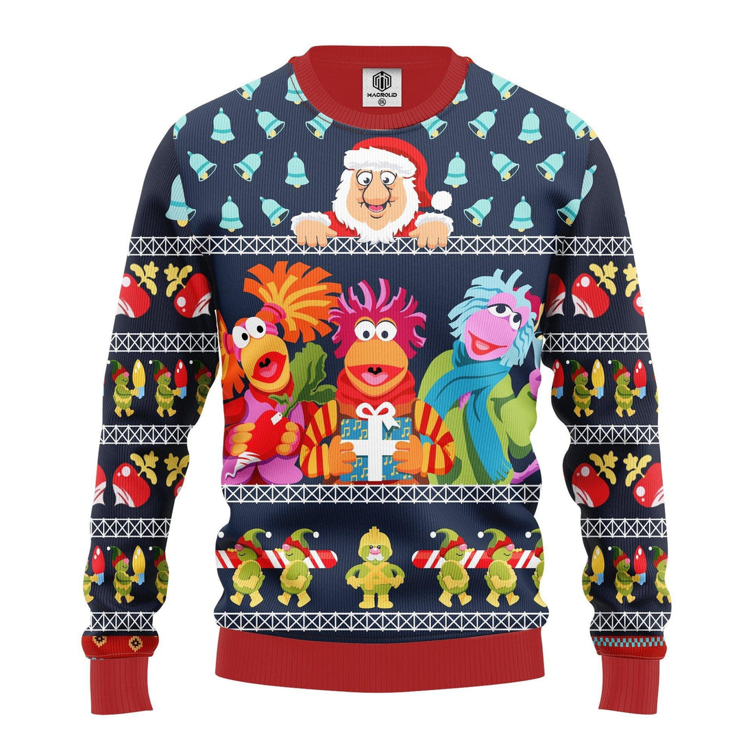 Fraggle Rock Sublimated Adult Ugly Christmas Sweater 289