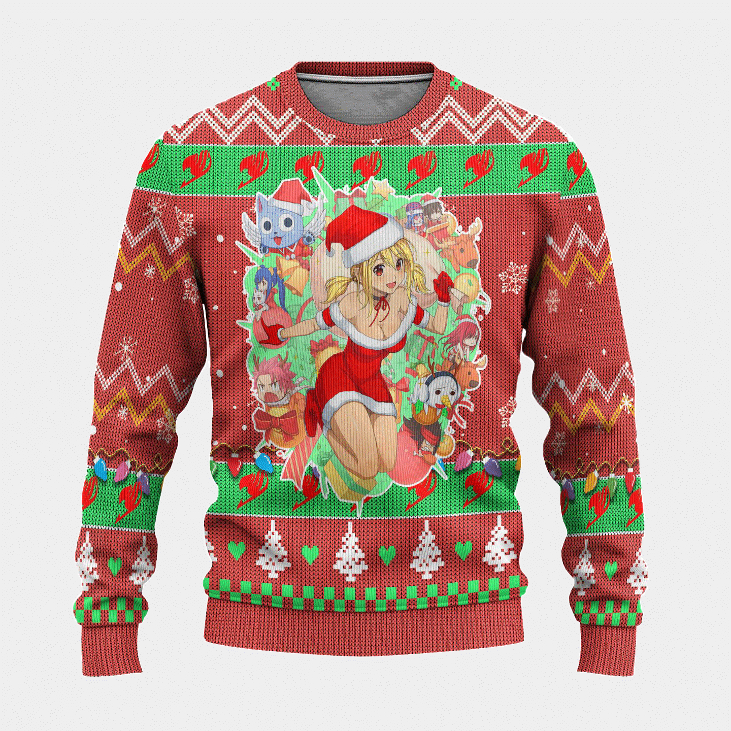 Fairy Tail Anime Christmas 7 Ugly Sweater Gifts, Fairy Tail Anime Gift Fan Ugly Sweater