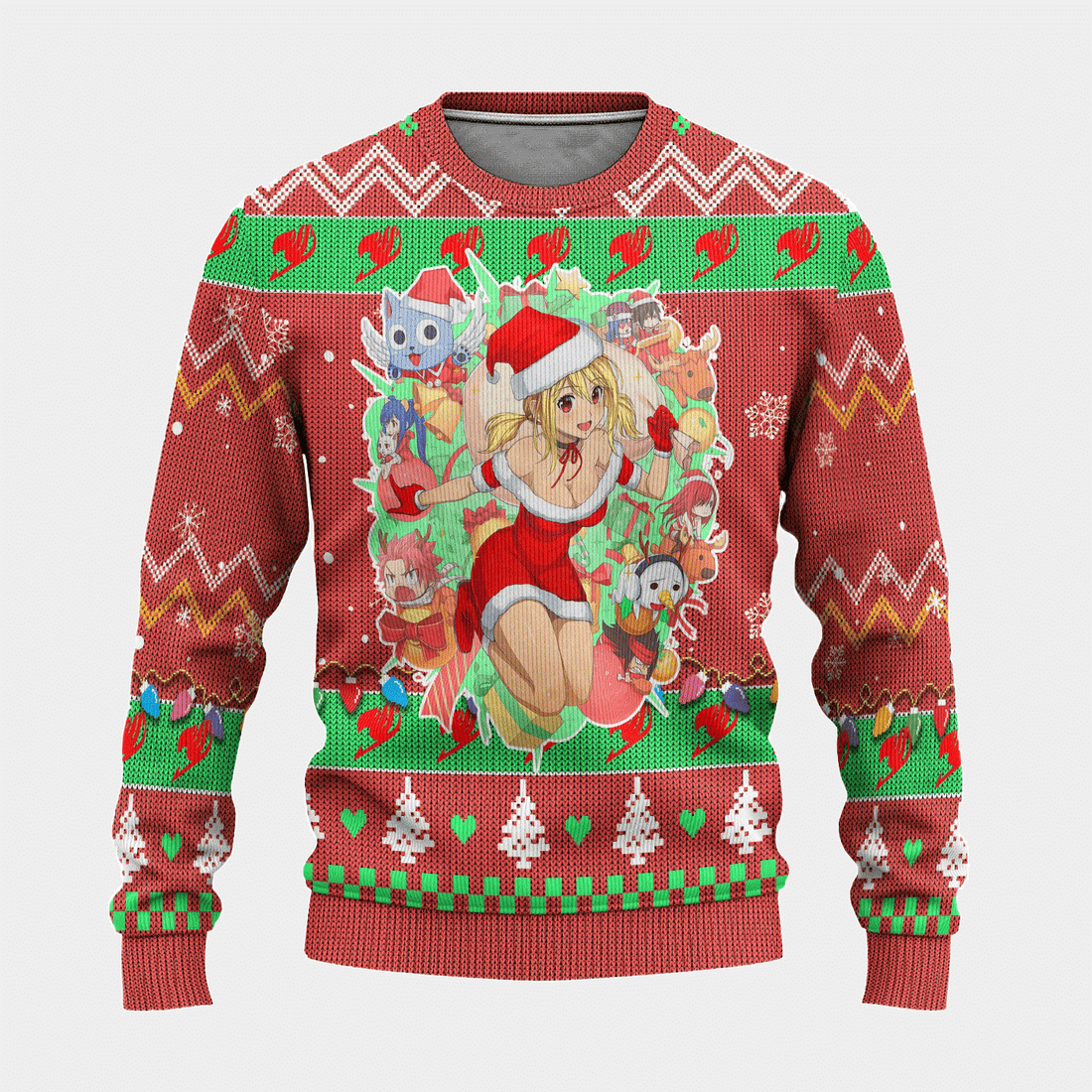 Fairy Tail Anime Christmas 7 Ugly Sweater Gifts, Fairy Tail Anime Gift Fan Ugly Sweater