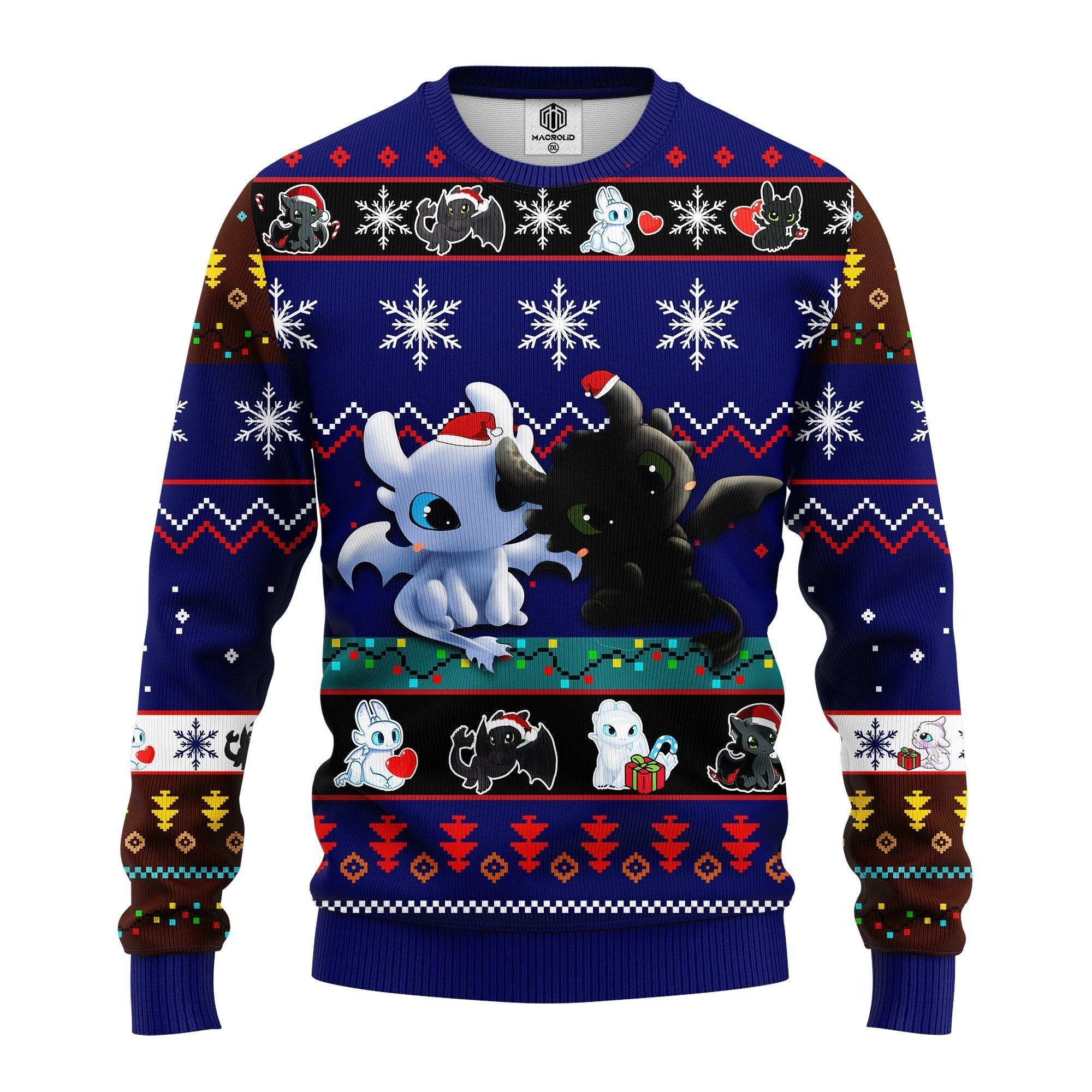 How To Train Your Dragon Toothless Love Ugly Christmas Sweater 252