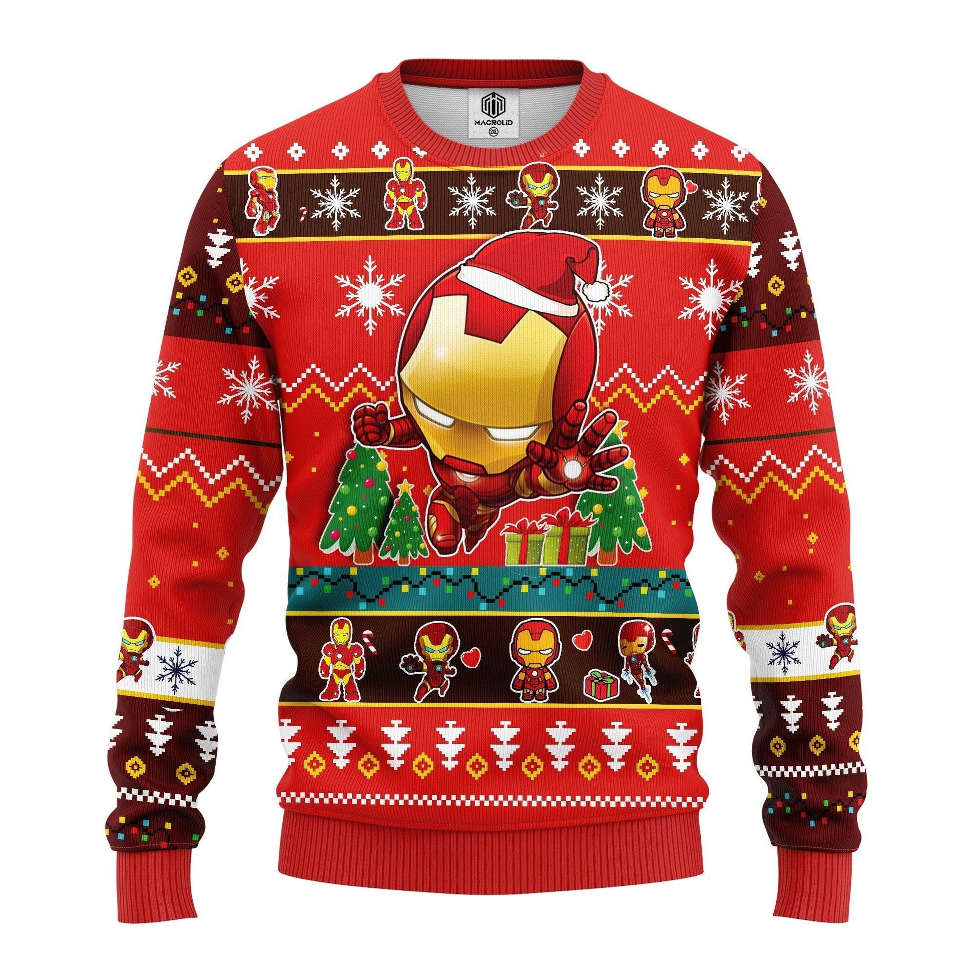 Merry Xmas Iron Man Chibi Marvel Comics Ugly Christmas Sweater 245