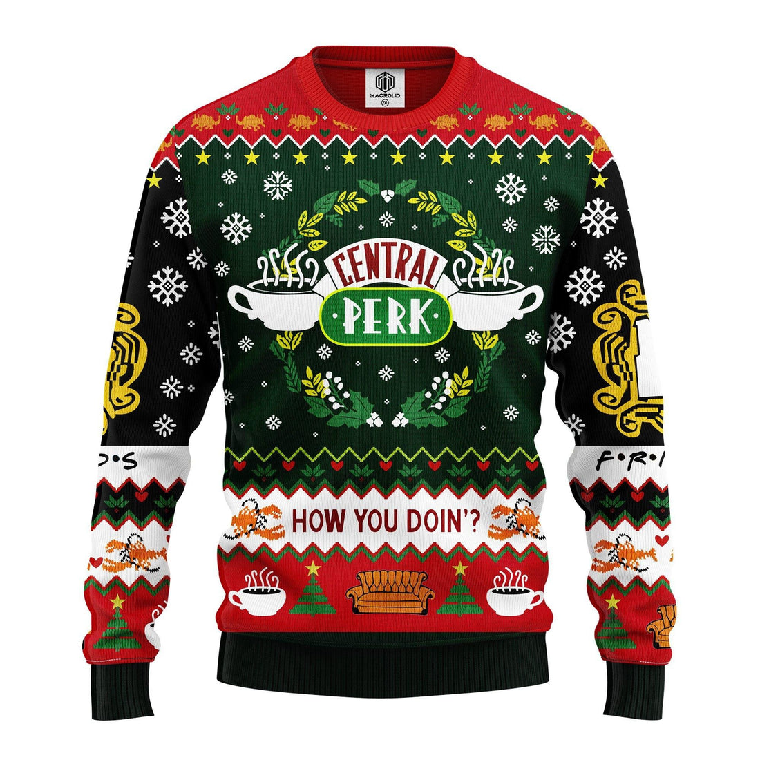 Friends Tv Show How You Doin Ugly Christmas Sweater 293