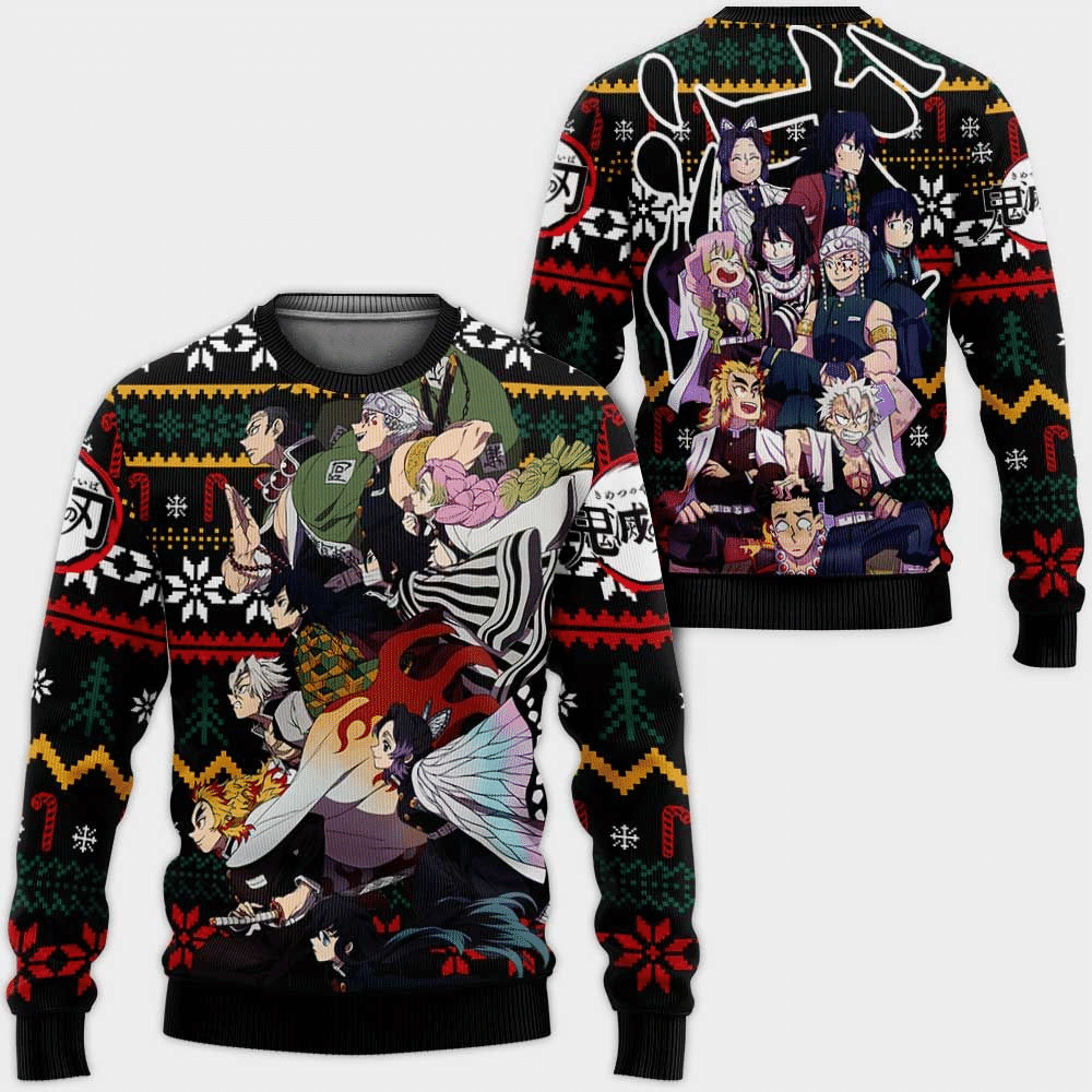 Demon Slayer Kimetsu No Yaiba Anime 46 Ugly Sweater, Demon Slayer Anime Gift Fan Ugly Sweater
