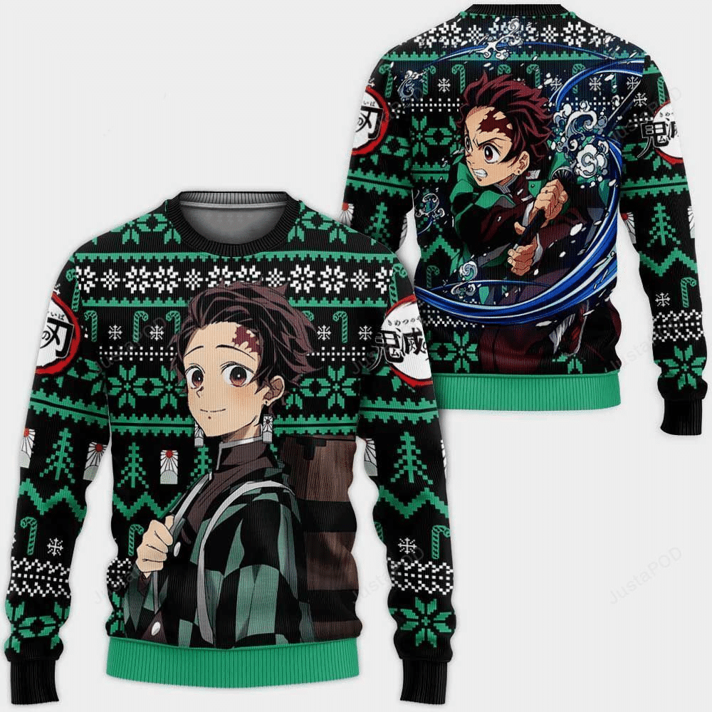 Demon Slayer Kimetsu No Yaiba Anime Kamado Tanjiro 16 Ugly Sweater, Demon Slayer Anime Gift Fan Ugly Sweater