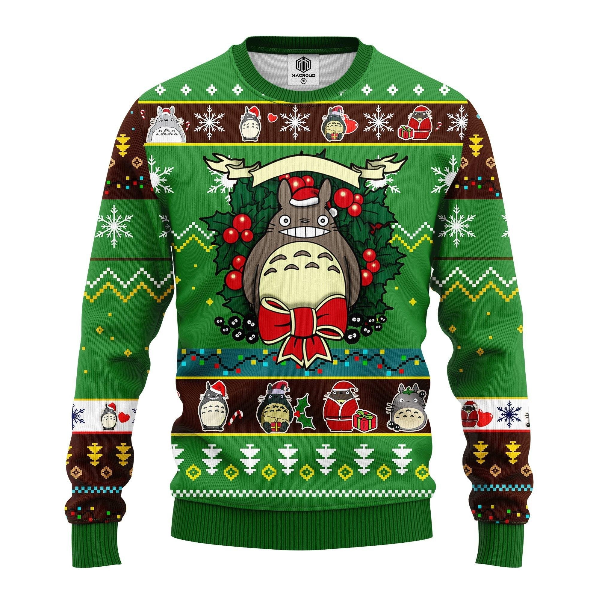 Cute Totoro Merry Xmas, My Neighbor Totoro Studi Ghibli Ugly Christmas Sweater
