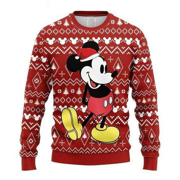 Disney Mickey Mouse Ugly Sweater Gifts, Disney Mickey Mouse Gift For Fans Ugly Sweater