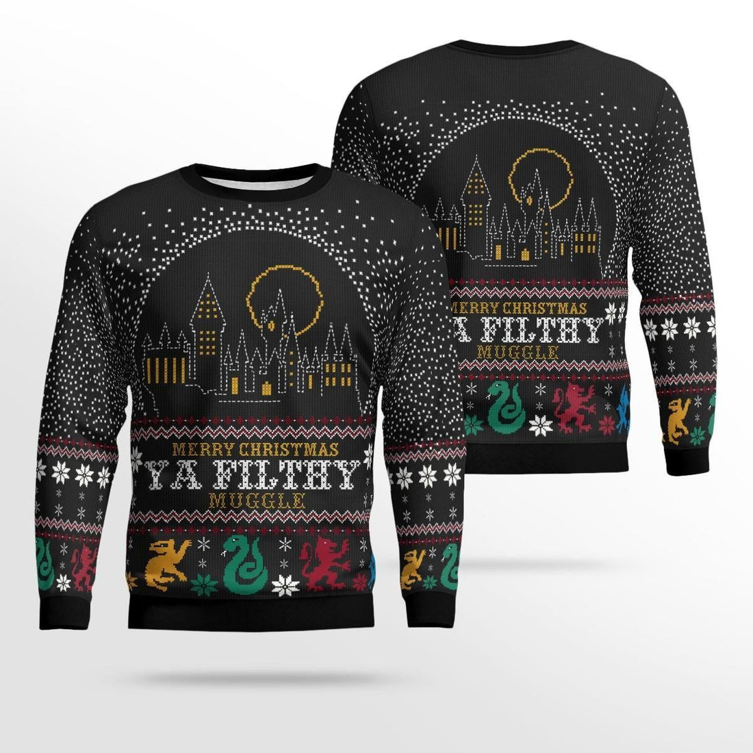 Merry Christmas Ya Filthy Muggle Ugly Sweater, Christmas Gift , Merry Christmas Ya Filthy Muggle Ugly Christmas Sweater