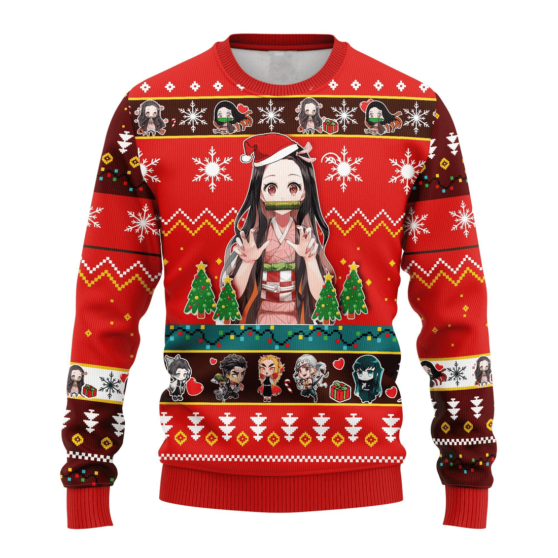 Demon Slayer Kimetsu No Yaiba Anime Kamado Nezuko 6 Ugly Sweater, Demon Slayer Anime Gift Fan Ugly Sweater