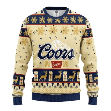 Deer Coors Banquet Beer Ugly Christmas Sweater 320
