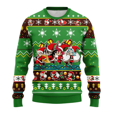 Dragon Ball Anime Chibi 12 Ugly Sweater Gifts, Dragon Ball Anime Gift Fan Ugly Sweater
