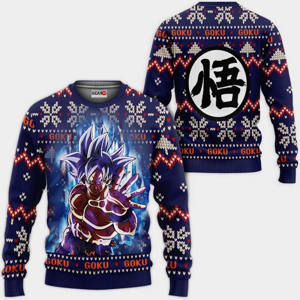 Goku Ultra Instinct Ugly Christmas Sweater Anime Dragon Ball Xmas 1k125 Gifts ,dragon Ball Anime Xmas Christmas Gift Fan