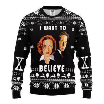 Dana Scully I Want To Believe Ugly Christmas Sweater 251