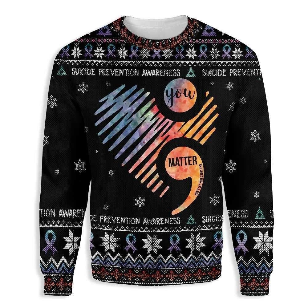 Heart Suicide Prevention Awareness Ugly Sweater, Heart Suicide Prevention Awareness Shirt