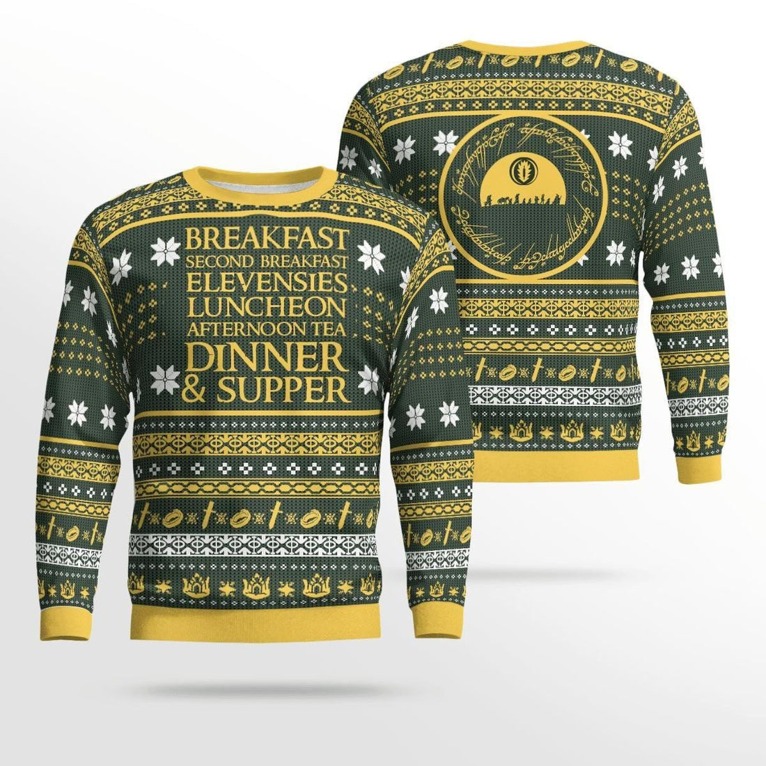 Breakfast Second Breakfast Lotr Ugly Sweater, Christmas Gift , Breakfast Second Breakfast Lotr Ugly Christmas Sweater