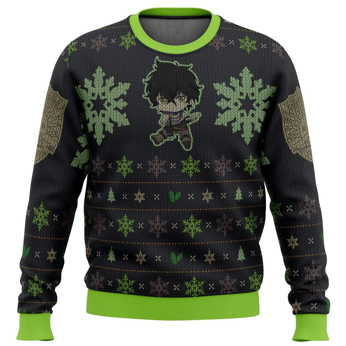 Black Clover Anime Yuno 1 Ugly Sweater Gifts, Black Clover Anime Gift Fan Ugly Sweater