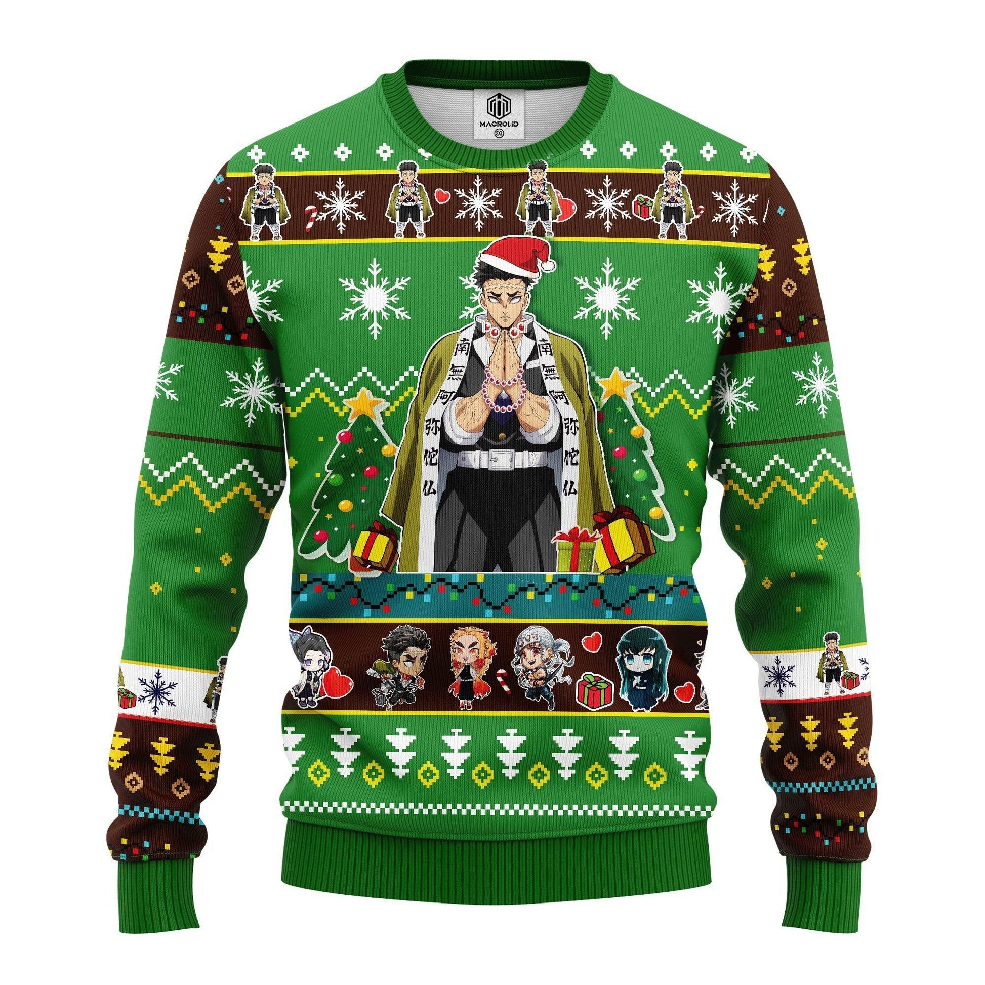 Gyomei Himejima Demon Slayer Anime Ugly Christmas Sweater