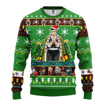Gyomei Himejima Demon Slayer Anime Ugly Christmas Sweater