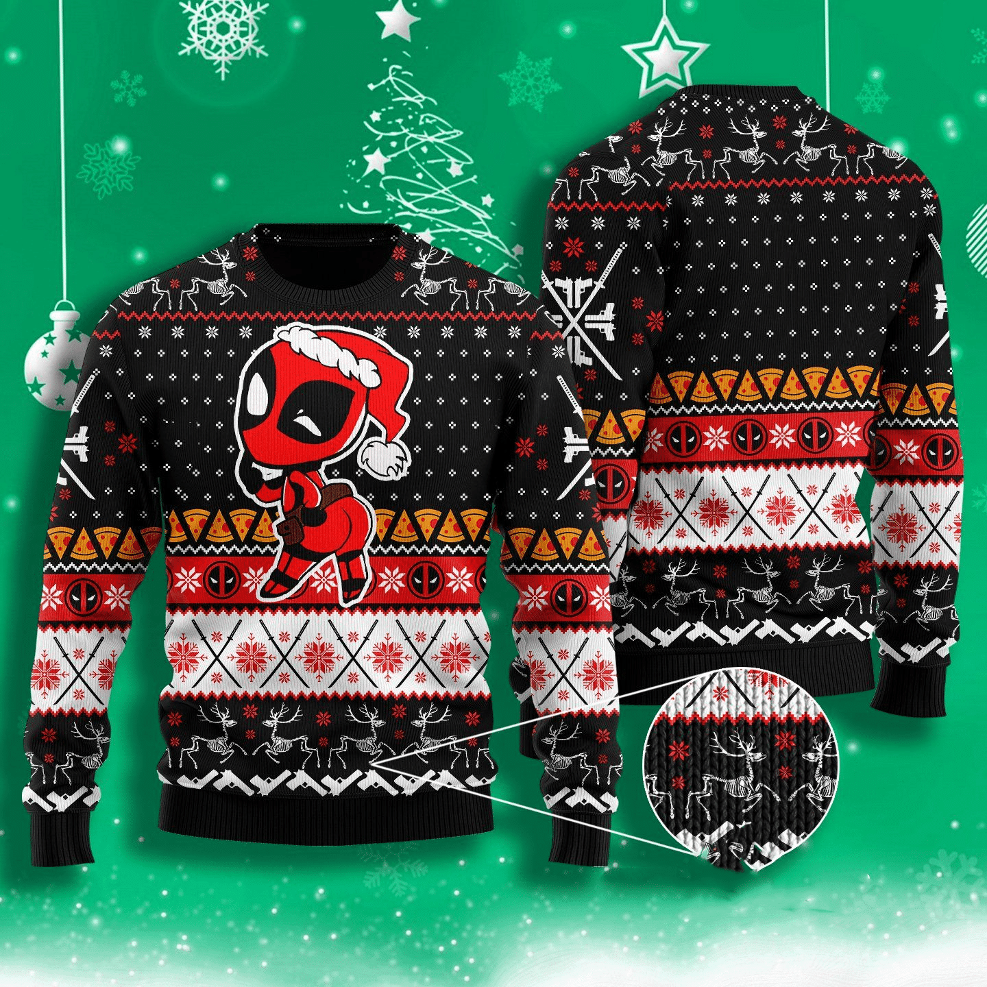 Deadpool 4 Ugly Sweater Gifts, Deadpool Gift Fan Ugly Sweater