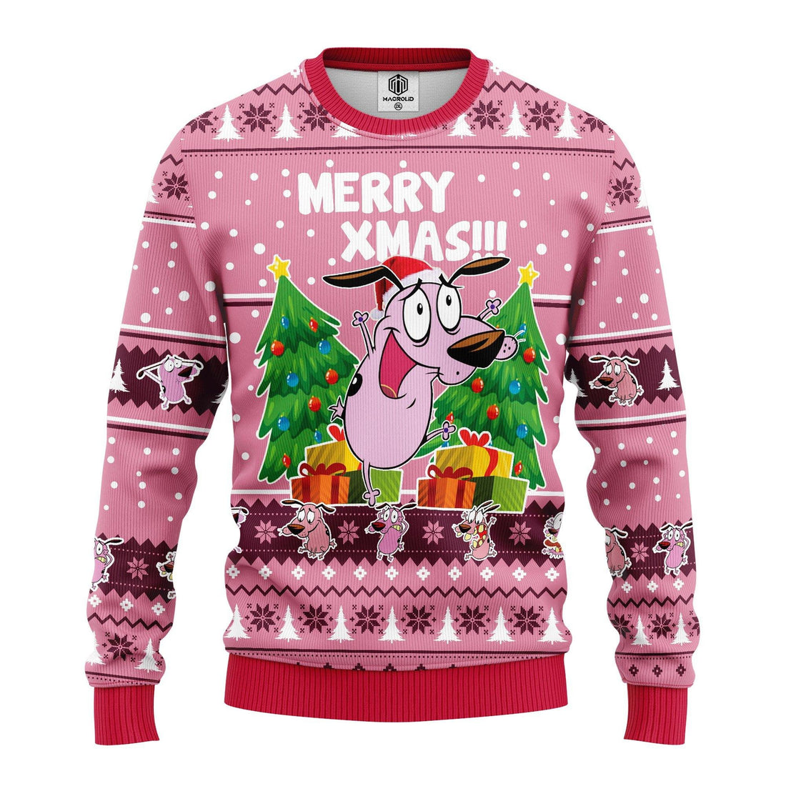 Couage The Cowardly Merry Xmas Ugly Christmas Sweater 296