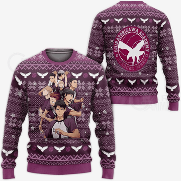 Haikyuu Anime Shiratorizawa Academy 6 Ugly Sweater Gifts, Haikyuu Anime Gift Fan Ugly Sweater