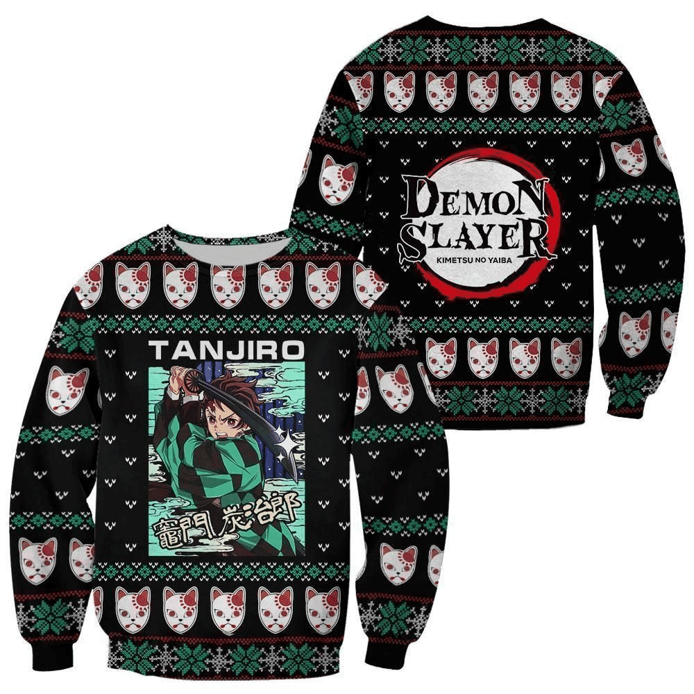 Demon Slayer Kimetsu No Yaiba Anime Kamado Tanjiro 21 Ugly Sweater, Demon Slayer Anime Gift Fan Ugly Sweater