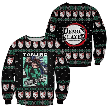 Demon Slayer Kimetsu No Yaiba Anime Kamado Tanjiro 21 Ugly Sweater, Demon Slayer Anime Gift Fan Ugly Sweater