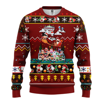 Chibi Dragon Ball Anime Characters Ugly Christmas Sweater 280