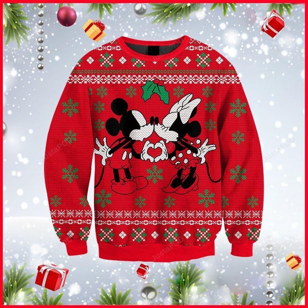 Disney Mickey Mouse And Minnie Mouse Ugly Sweater, Mickey Mouse And Minnie Mouse Christmas Sweater, Mickey And Minnie Shirt