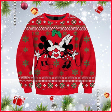 Disney Mickey Mouse And Minnie Mouse Ugly Sweater, Mickey Mouse And Minnie Mouse Christmas Sweater, Mickey And Minnie Shirt